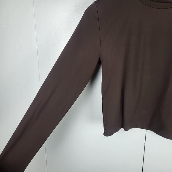 Babaton Signature Contour Mockneck Coffee Bean Long Sleeve Top | Small - Picture 4 of 9